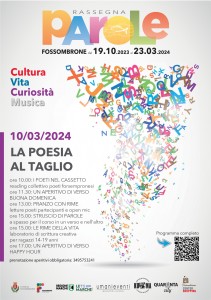 LA POESIA AL TAGLIO – FOSSOMBRONE – 10 MARZO 2024